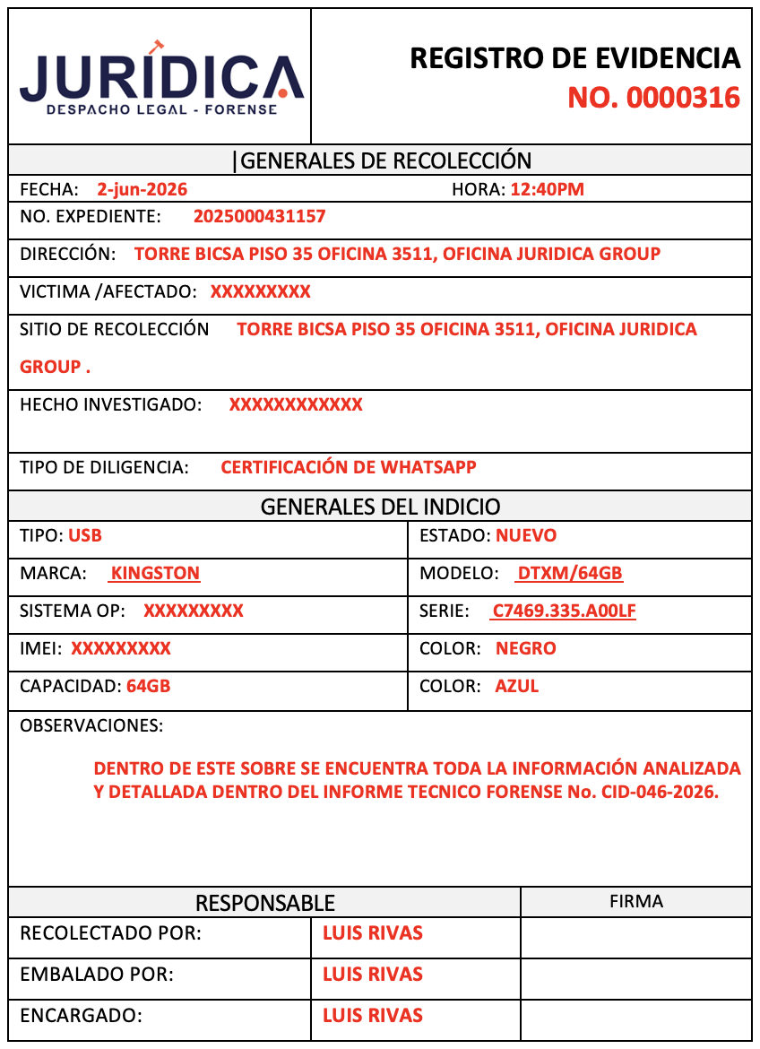 Rótulo de embalaje de cadena de custodia